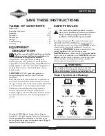 Preview for 2 page of Briggs & Stratton Elite 09801-9 Operator'S Manual