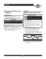 Preview for 9 page of Briggs & Stratton Elite 09801-9 Operator'S Manual