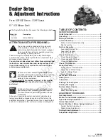 Preview for 1 page of Briggs & Stratton Ferris IS5100Z Series Dealer Setup & Adjustment Instructions Manual