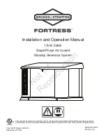 Briggs & Stratton Fortress Installation And Operation Manual preview