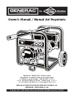 Briggs & Stratton Generac 1653-1 Owner'S Manual preview