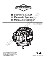 Предварительный просмотр 1 страницы Briggs & Stratton P0820B Operator'S Manual