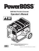 Briggs & Stratton PowerBoss PowerBOSS 5600 Watt Portable Generator Operator'S Manual preview