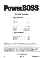 Предварительный просмотр 24 страницы Briggs & Stratton PowerBoss PowerBOSS 5600 Watt Portable Generator Operator'S Manual