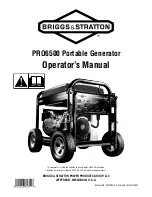 Briggs & Stratton PRO6500 Operator'S Manual preview