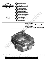 Briggs & Stratton Professional 850 120000 Operator'S Manual preview