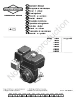 Briggs & Stratton PROFESSIONAL SERIES 110000 Operator'S Manual preview