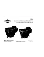 Preview for 1 page of Briggs & Stratton Sno/Gard 170400 Series Operating And Maintenance Instructions Manual