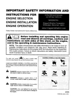 Preview for 2 page of Briggs & Stratton Sno/Gard 170400 Series Operating And Maintenance Instructions Manual