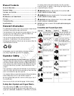 Preview for 2 page of Briggs & Stratton Snow 100000 Series Operator'S Manual