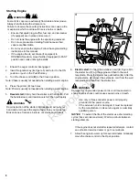 Preview for 8 page of Briggs & Stratton Snow 100000 Series Operator'S Manual