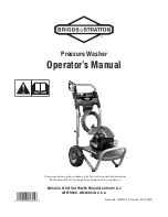 Предварительный просмотр 1 страницы Briggs & Stratton SpeedClean 2200 PSI Operator'S Manual