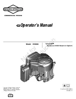 Preview for 1 page of Briggs & Stratton Vanguard 350000 Operator'S Manual