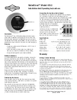 Briggs & Stratton WaterSiren 6153 Installation And Operating Instructions preview