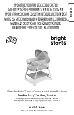 Bright Starts Disney baby Slumber Party Soothing Bassinet Manual preview