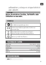 Предварительный просмотр 51 страницы BRIGHT 018705 Operating Instructions Manual