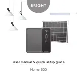 BRIGHT Home 600 User Manual & Setup Manual preview