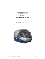 BRIGHT M3500 MICROTOME Operating, Maintenance And Spare Parts Manual предпросмотр