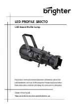 Preview for 1 page of Brighter LED PROFILE 180CTO User Manual