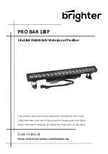 Brighter PRO BAR 18IP User Manual предпросмотр