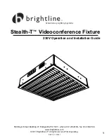 Brightline Stealth-T Operation And Installation Manual preview