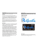 Brightlink BL-5X1-4K Operating Instructions предпросмотр