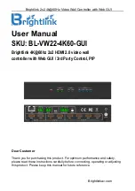 Предварительный просмотр 1 страницы Brightlink BL-VW22-4K60-GUI User Manual