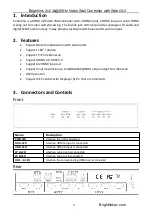 Предварительный просмотр 3 страницы Brightlink BL-VW22-4K60-GUI User Manual