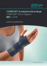 Предварительный просмотр 1 страницы Brillinger COMFORT Wrist Support Instructions For Use