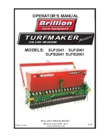 Brillion TURFMAKER Junior SLP2041 Operator'S Manual preview