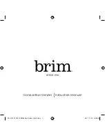 Preview for 1 page of brim Conical Burr Instruction Manual