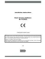 Предварительный просмотр 3 страницы Brink Air 70 Installation Instructions Manual