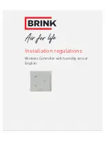 Предварительный просмотр 1 страницы Brink Air for life Installation Regulations