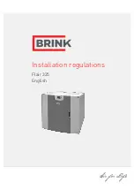 Предварительный просмотр 1 страницы Brink Flair 325 Installation Regulations