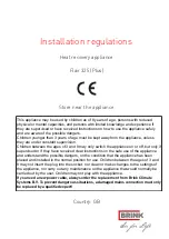 Предварительный просмотр 3 страницы Brink Flair 325 Installation Regulations