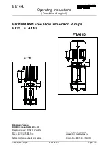 Предварительный просмотр 1 страницы BRINKMANN PUMPS FT35 Series Operating Instructions Manual