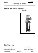 Предварительный просмотр 1 страницы BRINKMANN PUMPS KTB200 Operating Instructions Manual