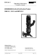 BRINKMANN PUMPS SBA141 Series Operating Instructions Manual предпросмотр