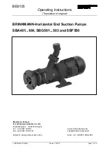 Предварительный просмотр 1 страницы BRINKMANN PUMPS SBA401 Operating Instructions Manual