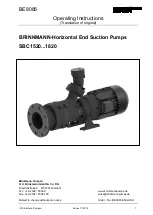 BRINKMANN PUMPS SBC1520 Operating Instructions Manual предпросмотр