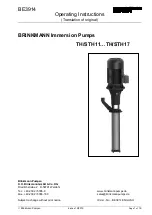 BRINKMANN PUMPS STH11 Series Operating Instructions Manual предпросмотр