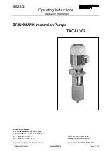 Предварительный просмотр 1 страницы BRINKMANN PUMPS TA302 Series Operating Instructions Manual