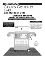 Preview for 1 page of Brinkmann 6345 Grand Gourment Owner'S Manual