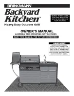 Brinkmann Backyard kitchen Owner'S Manual preview