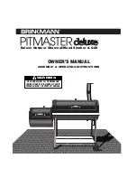 Preview for 1 page of Brinkmann Pitmaster Delux Charcoal/Wood Smoker Owner'S Manual