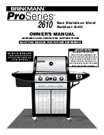 Brinkmann Pro Series 2610 Owner'S Manual preview