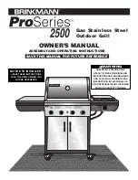 Preview for 1 page of Brinkmann ProSeries 2500 Owner'S Manual