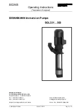 Brinkmann SGL331 Series Operating Instructions Manual preview