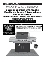 Preview for 1 page of Brinkmann Smoke'N Grill Professional Owner'S Manual