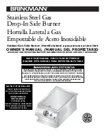 Brinkmann Stainless Steel Gas Drop-In Side Burner Owner'S Manual preview